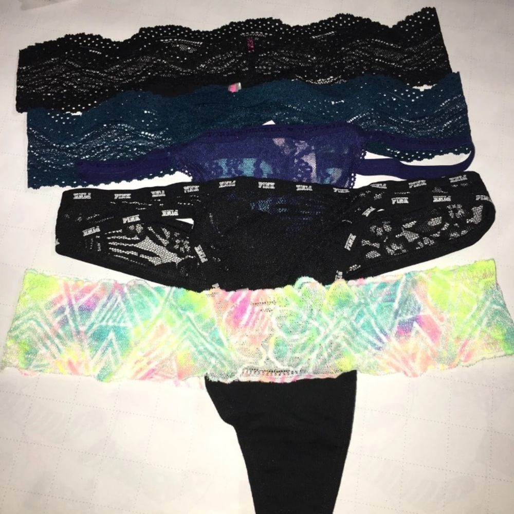 NWT Victoria Secret PINK Thong Panty Bundle